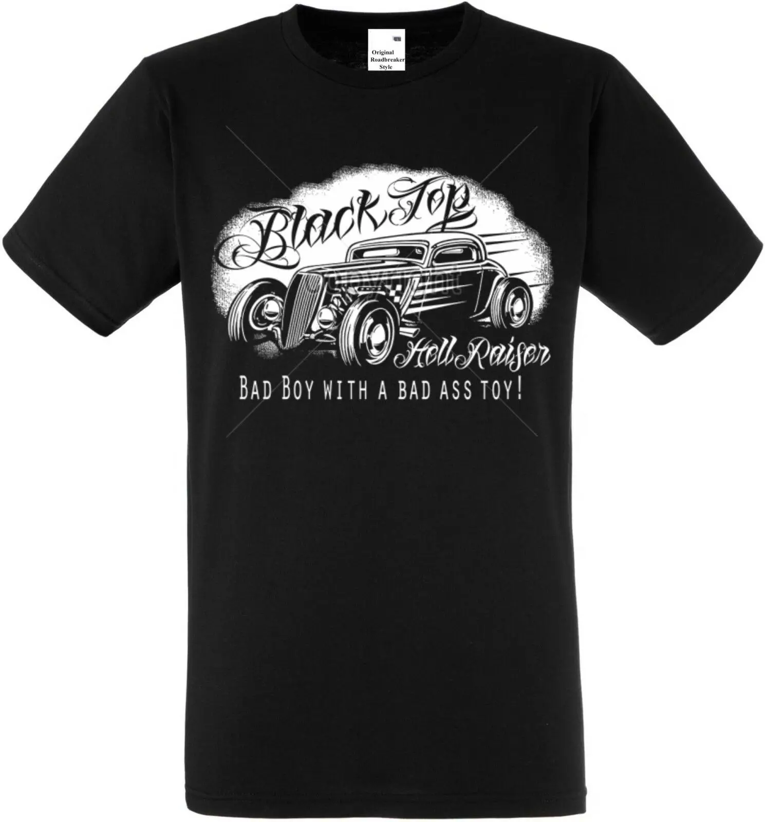 Футболка в schwarz V8 Hot Rod US Car &amp ཮ Stylemotiv Modell Black Top2019 летняя новая модная брендовая