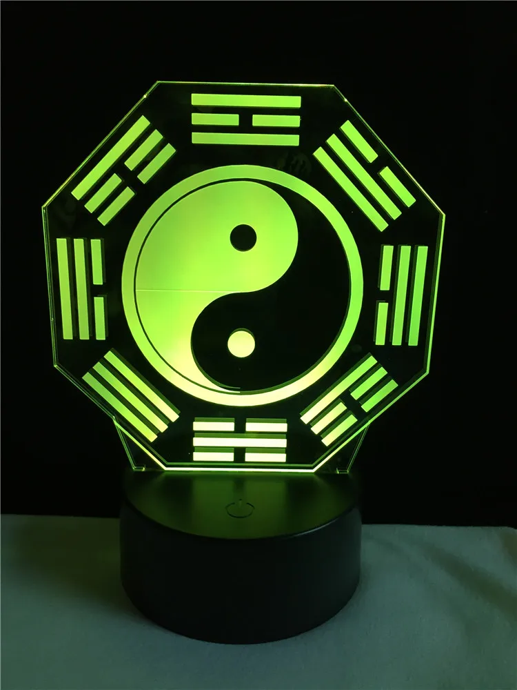 GAOPIN Religon Tai Chi восемь диаграммов верный Декоративный 3D светильник кабель подарок