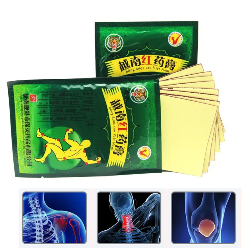 

40PCS/Lot Vietnam Red Tiger Balm Plaster Muscular Hot Pain Stiff Shoulders Pain Relieving Patch Massage Relaxation To Father