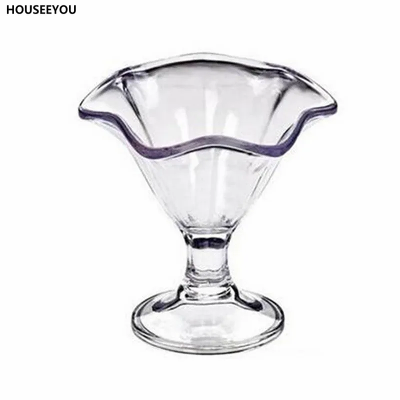 Акриловая прозрачная чашка для мороженого из поликарбоната песка и льда