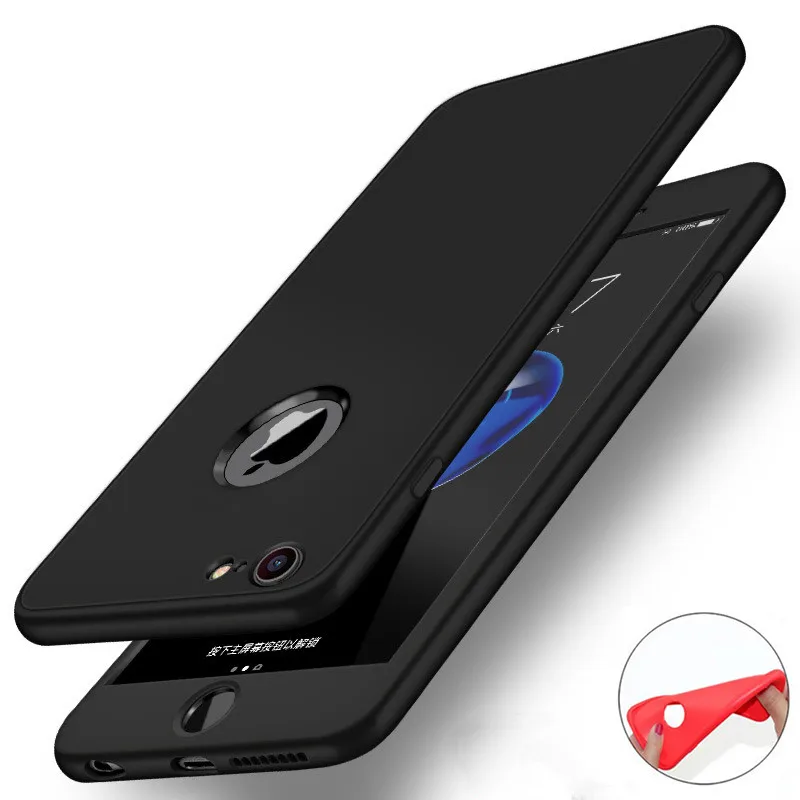 Роскошный мягкий силиконовый чехол из ТПУ на 360 градусов для iPhone X 5 5s SE с полным
