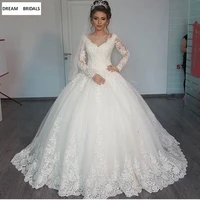 ball gown muslim long sleeves wedding dress 2019 with short veil lace beading bride dress wedding gowns trouwjurk robe de mariee