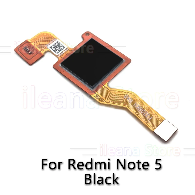 Note 5 Black Оригинальная Кнопка возврата домой датчик отпечатков пальцев гибкий кабель для Xiaomi Redmi Note 5 Plus Pro Телефон Запчасти - Цвет: Note 5 Black