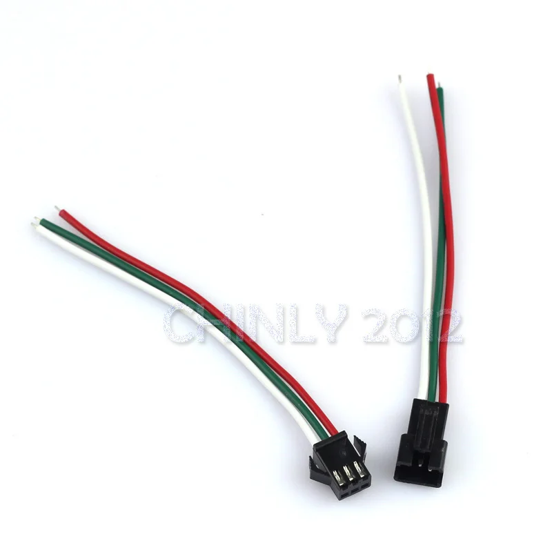 10 пар JST SM 3 контактные разъемы для WS2812B WS2811 WS2812 светодиодная полоса папа|jst sm 3|jst