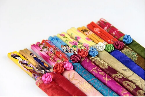 Бамбуковые Свадебные сувениры для палочек с шелковым мешочком по