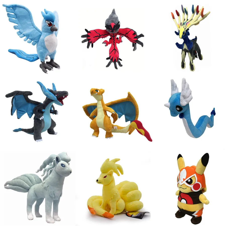 Аниме Чаризард Ninetales Articuno pkm Плюшевые игрушки Мягкая Плюшевая Кукла игрушки подарки для детей