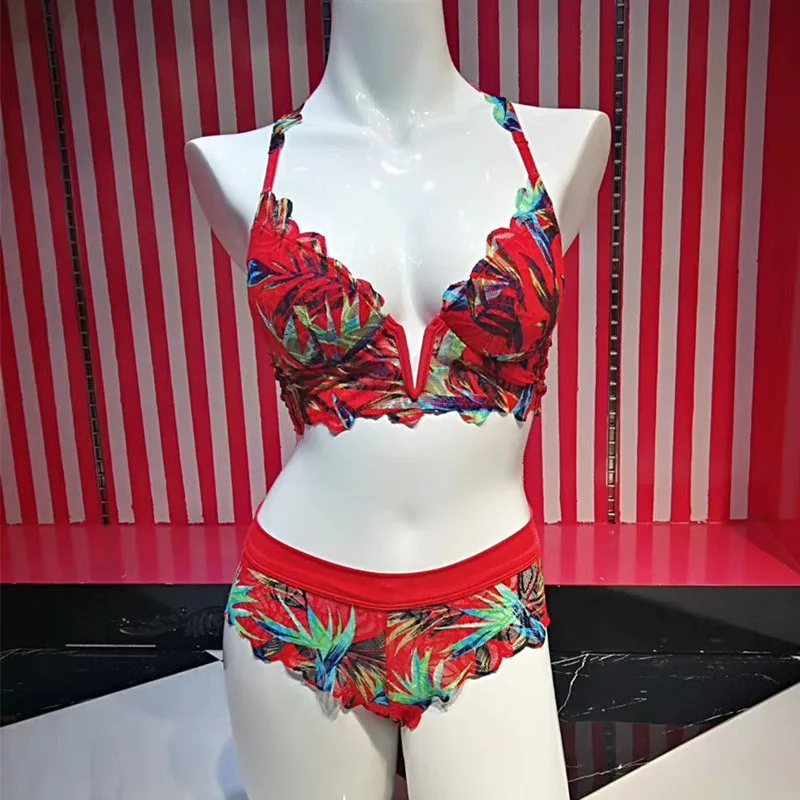 Новинка весны 2019 женские бюстгальтеры и комплекты нижнего белья с принтом