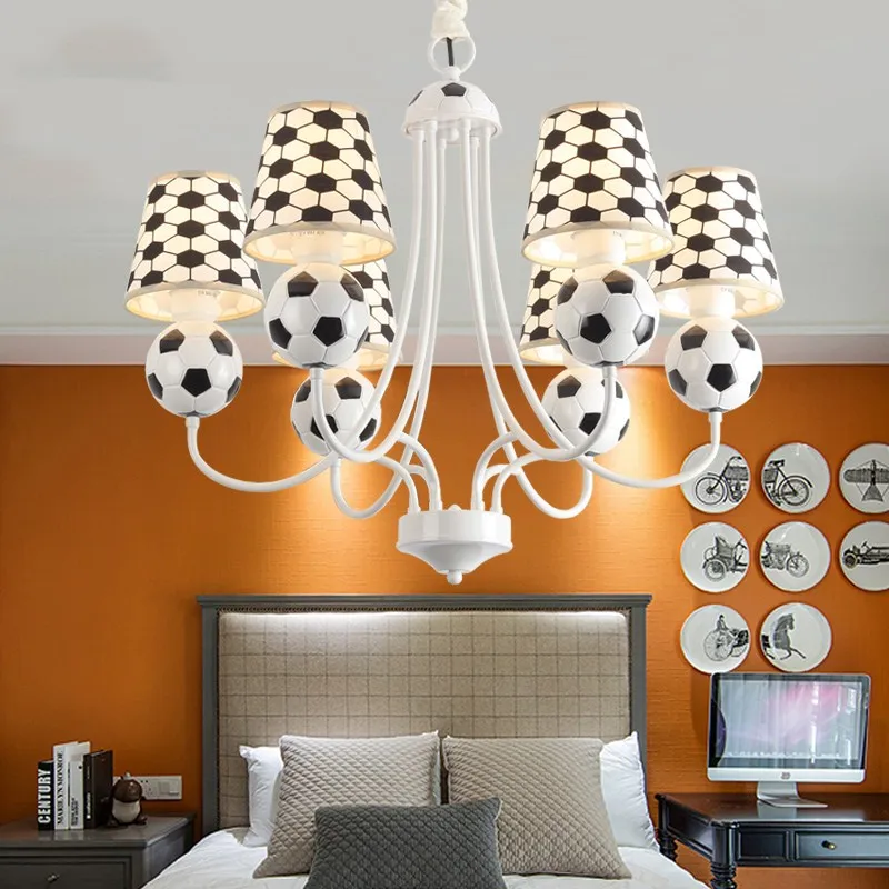 

Cartoon creation football chandelier boy bedroom children's room lamp personality decoration protection eye LED chandelier