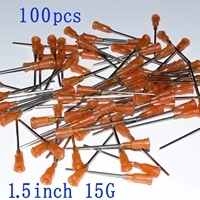 100pcs 15g 1 5inch38mm blunt tip dispensing needles with luer lock plastic injection needle syringe needle 15ga