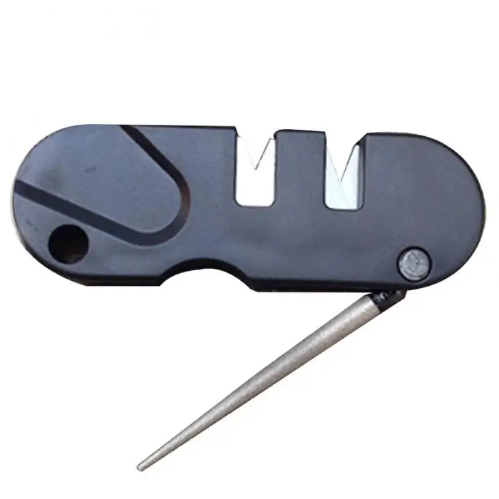 Кухонные аксессуары, точилка для ножей, портативная, для улицы, многофункциональная заточка ножей, уникальный дизайн, Алмазный точильный камень, принадлежности