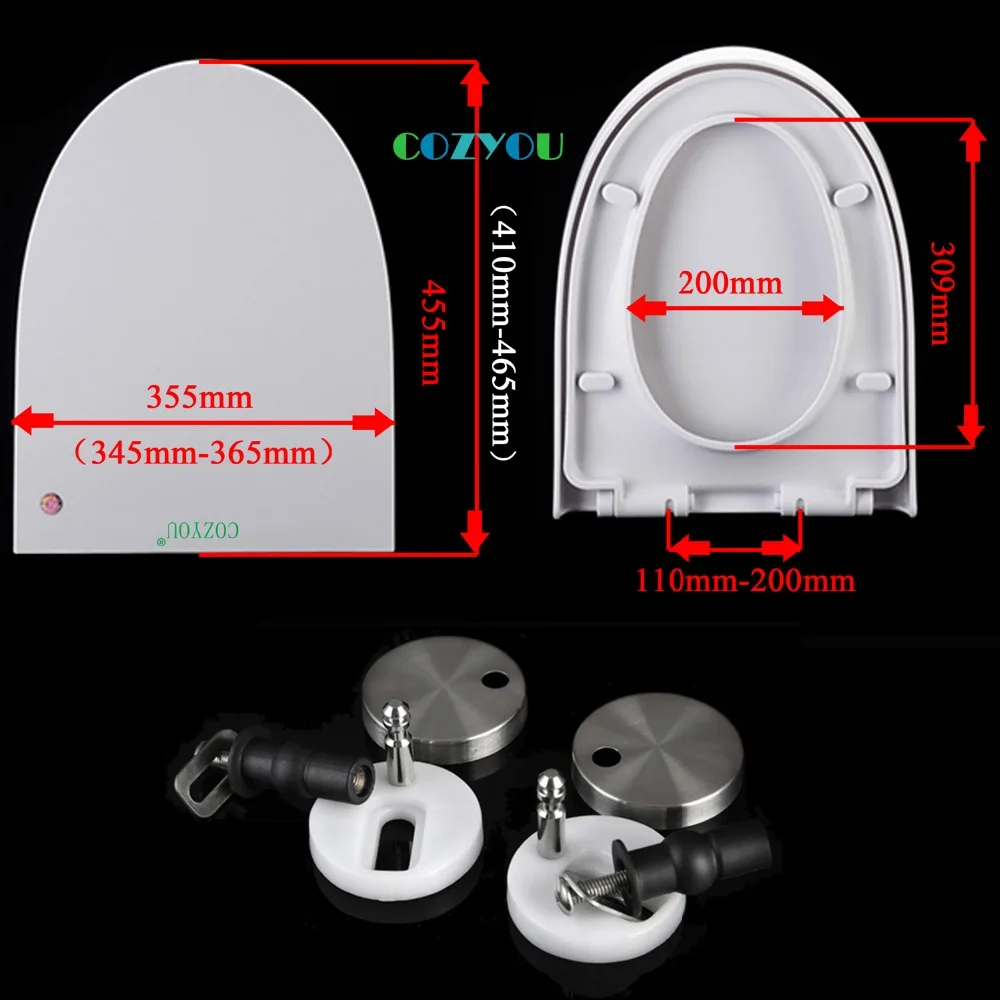 V образное удлиненное мягкое закрытое полипропиленовое сиденье для унитаза