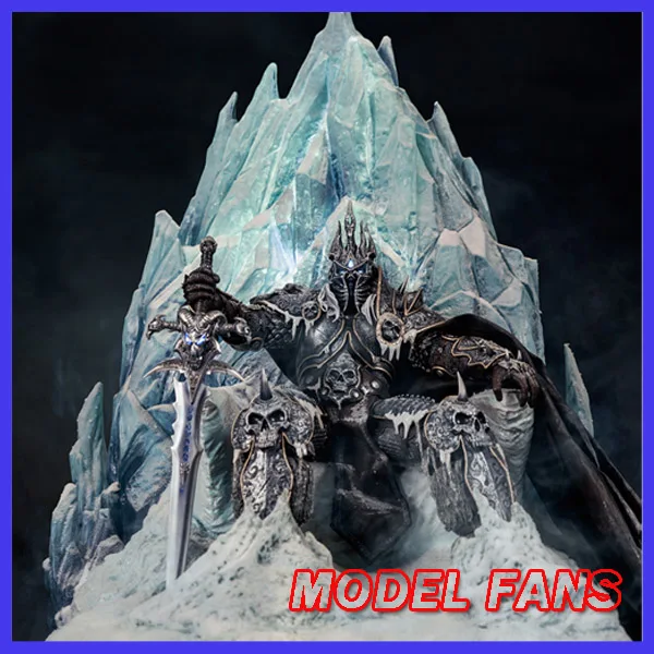 MODEL FANS wow 71cm Lich King Arthas Frozen Throne gk resin statue led light base eye Sword hilt toy for Collection | Игрушки и хобби