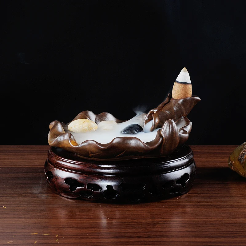 Курильница в форме листьев лотоса для табака поджигатель благовоний с Башней