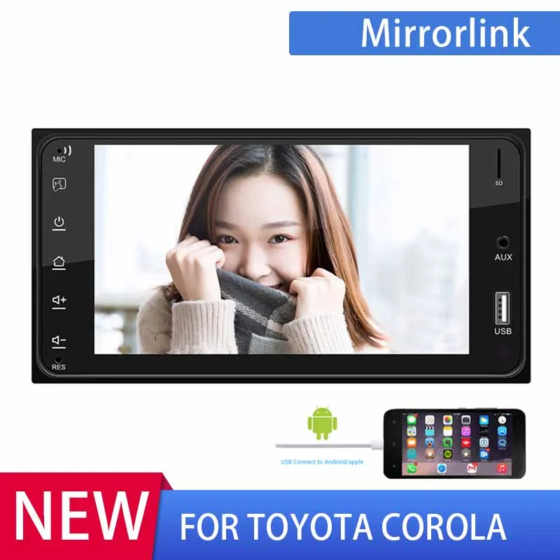 

2 Din Car Radio Universal Car Multimedia player 7'' Autoradio Mirror link Bluetooth Audio Radio Stereo For Toyota Corolla Auto