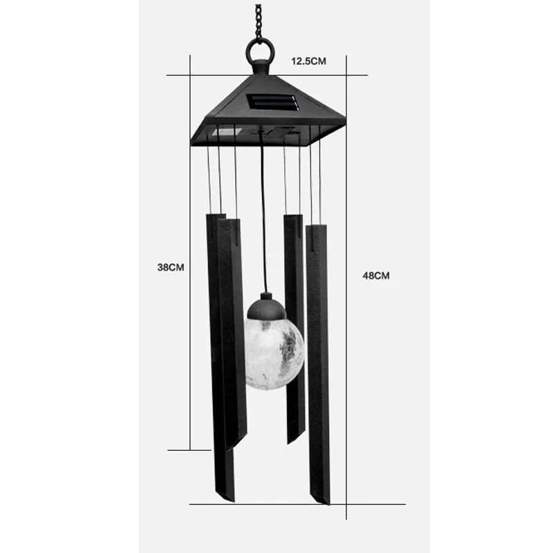 Солнечный Цвет Изменение светодиодный Windchime Открытый Садовая Музыкальная подвеска садовая подвесная люстра