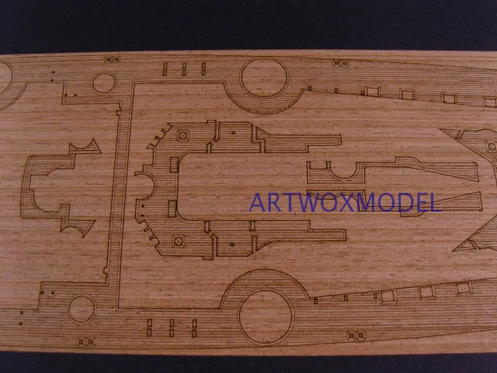 ARTWOX's 05040 немецкий линкор Бисмарк деревянная палуба AW10081