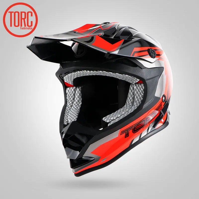 TORC внедорожный брендовый шлем для взрослых Мото шлем casco moto rcycle шлем грязный велосипед гоночный крест Мото Кросс шлемы moto rcyle T32 - Цвет: Black Fire