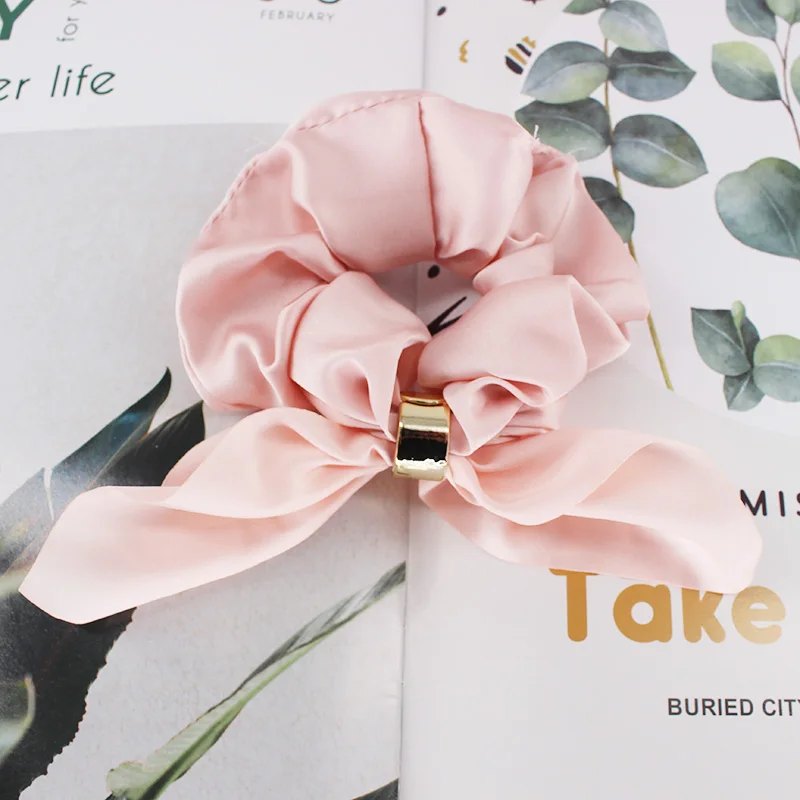 Женские эластичные резинки для волос однотонные повседневные с цветочным узором