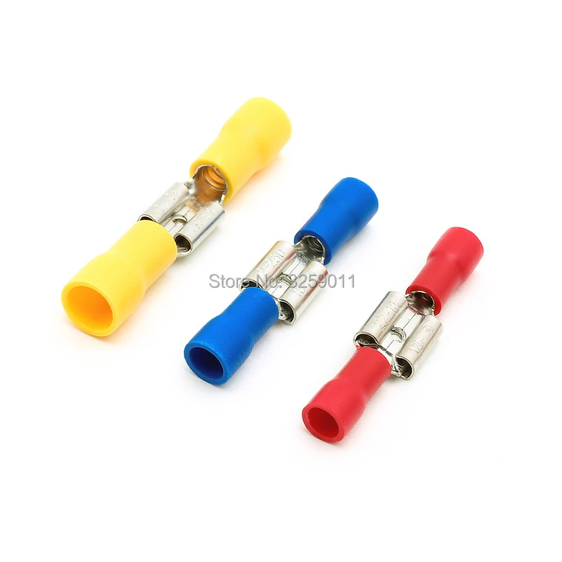 

600PRS Butt Connector Crimp Terminal Male Female Pre-Insulating Joint Assortment Kit Fitted 22-16/16-14/12-10 A.W.G