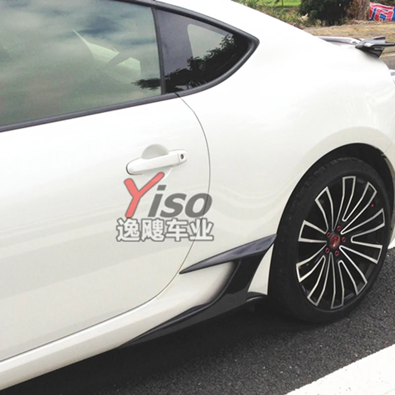GT86 углеродное волокно автомобиля Стайлинг Боковой бампер губы юбка для Toyota GT86 Subaru BRZ 2012