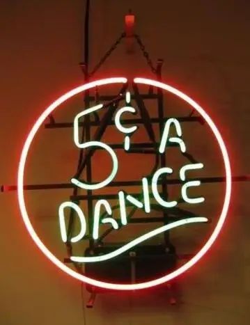

Custom 5 Cent A Dance Glass Neon Light Sign Beer Bar