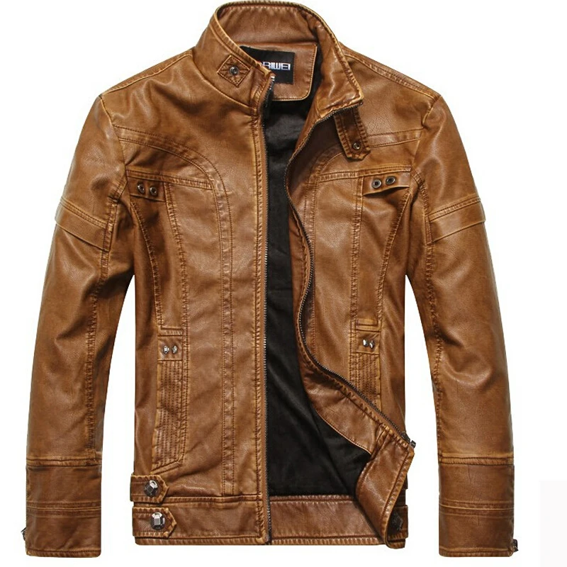 Новая модная брендовая куртка-пилот Мужская кожаная куртка осень-зима одежда Homens