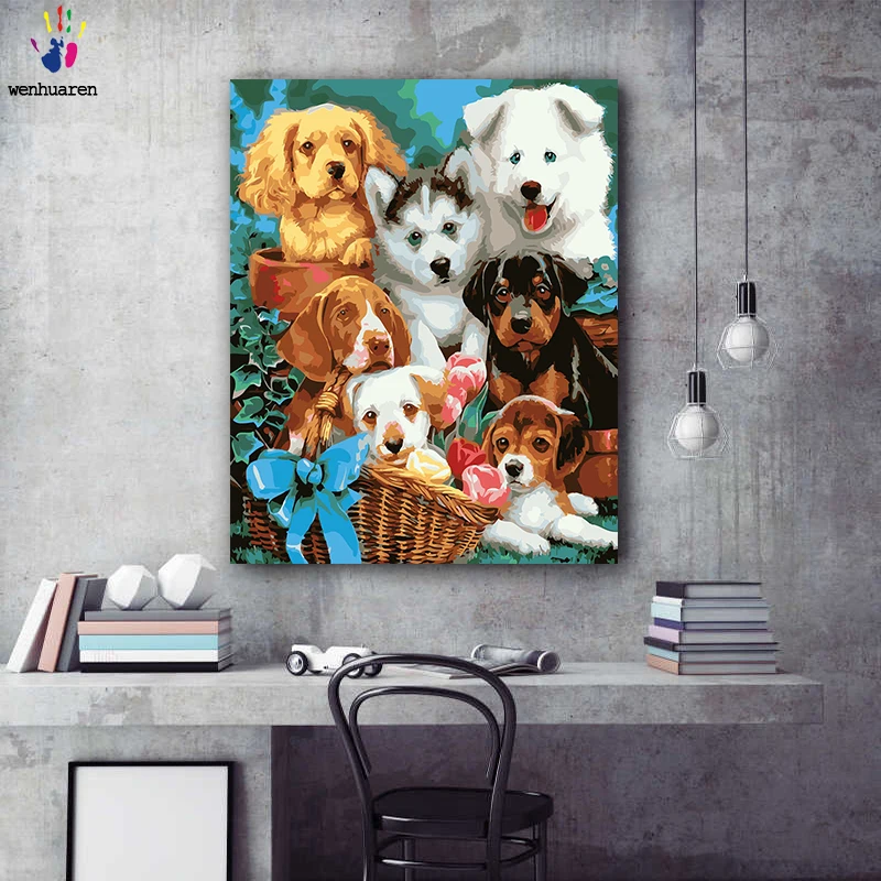 DIY картинки для раскраски по номерам в различных расцветках с применением