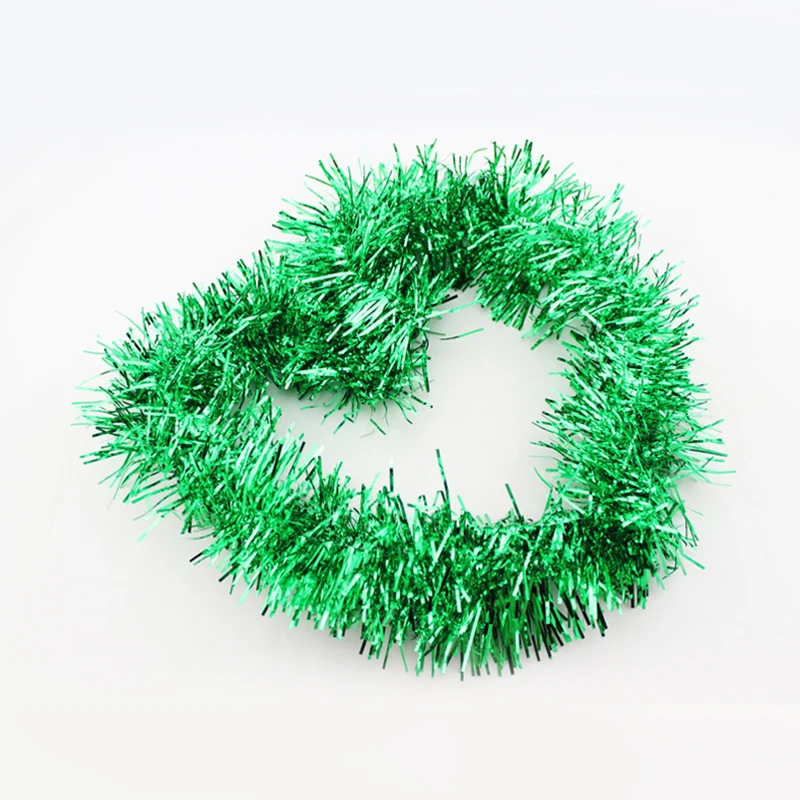 6 1pc Pop 2M Christmas Decoration Bar Tops Ribbon Garland Christmas Tree Ornaments White Dark Green Cane Tinsel Party Supplies - Цвет: 6