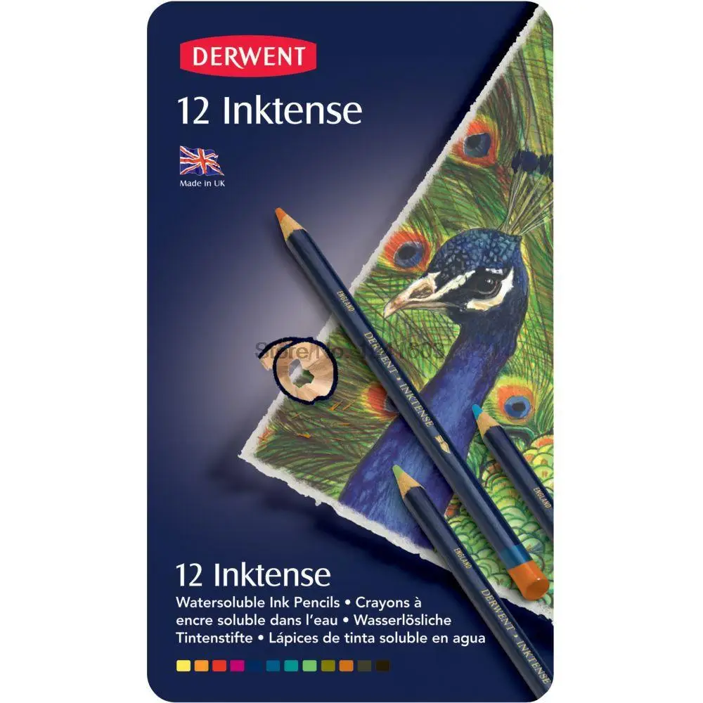 12 шт./лот derbeen Inktense карандашей набор из олова растворимый карандаш для | Простые карандаши -32603727429