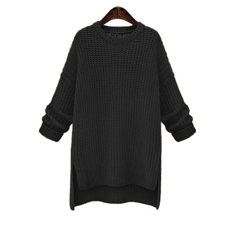 DANJEANER 2019 Autumn Winter Long Sleeve Thick Knitted Pullovers Women O Neck Casual Solid Sweaters Knitwear Femme Jumpers | Женская