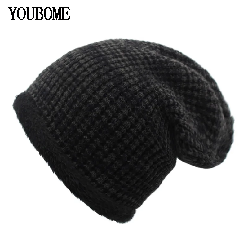 

YOUBOME Brand Women Knitted Hat Men Skullies Beanies Winter Hats For Men Mask Gorros Bonnet Male Warm Baggy Soft Beanie Hats Cap