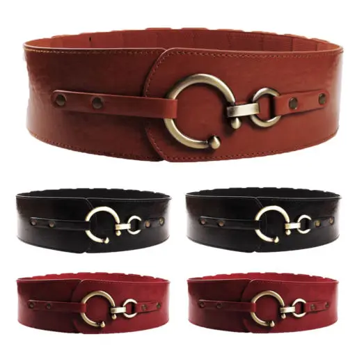 Женский ремень с металлическим поясом Hirigin тонкий кожаный золотыми пластинами