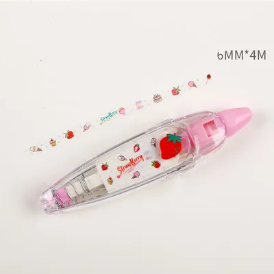 Kawaii милые Мультяшные животные пресс тип декоративная лента-корректор дневник в стиле Скрапбукинг Канцелярские Принадлежности для школьников, студентов подарок - Цвет: NO.09