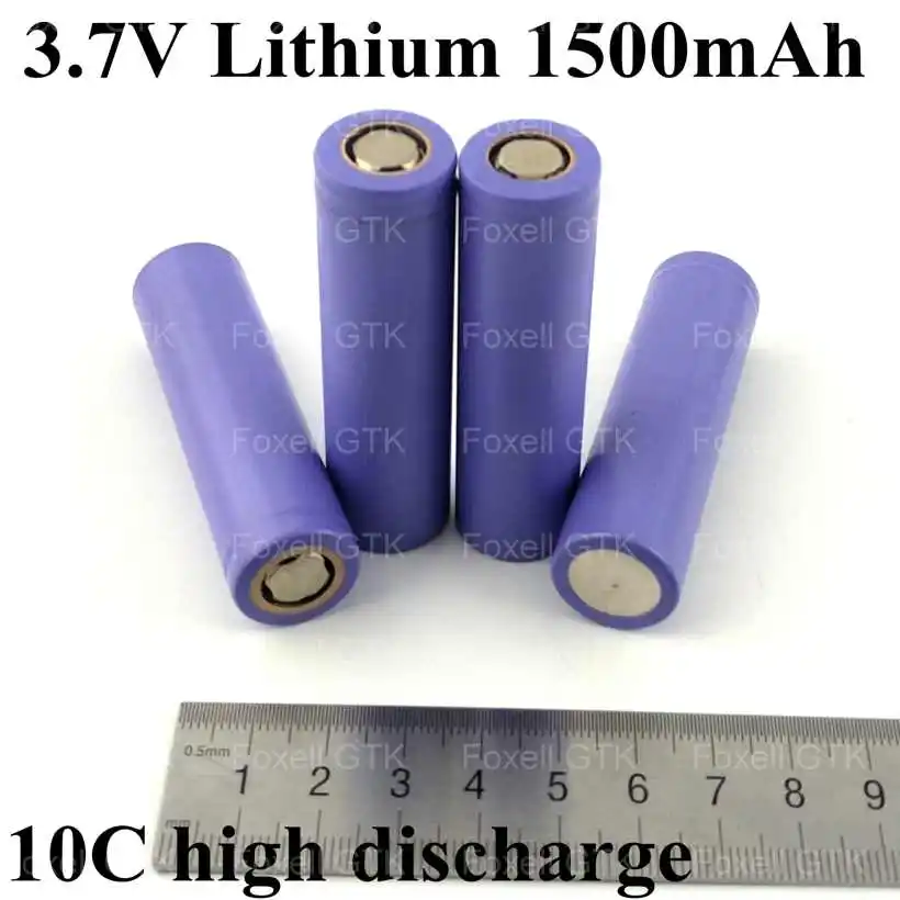 4 шт. GTK 3 7 v 1500mah 10c батарея imr 18650 для diy pack электроинструменты Li Ion 12v батареи сварки