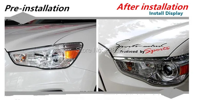 Светоотражающая лампа для бровей спортивный стиль Наклейки на капот фару Jeep wrangler