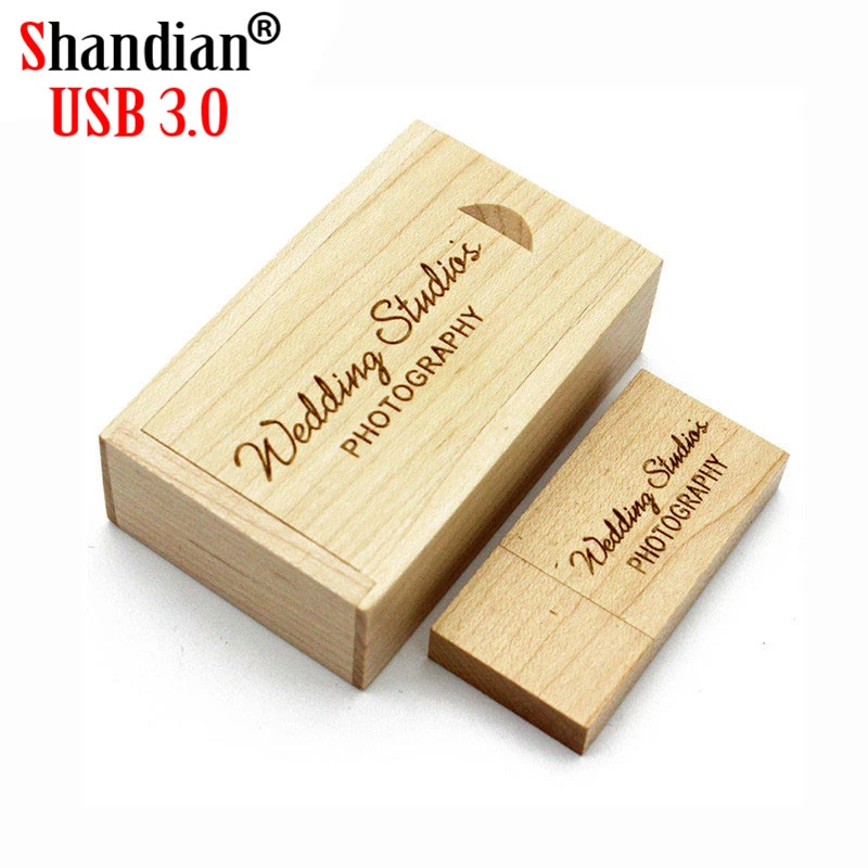 SHANDIAN USB 3,0 логотип клиента деревянный блок USB флэш-накопитель красного дерева Флешка 4 ГБ 8 ГБ 16 ГБ 32 ГБ 64 Гб карта памяти u-диск подарок