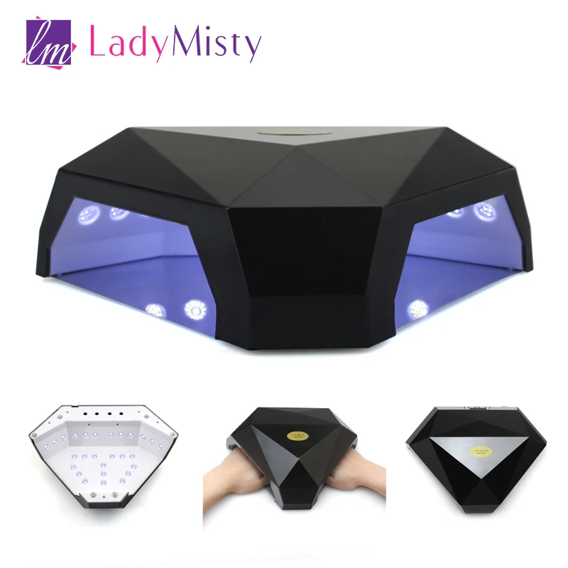 Новый 60 Вт Двойной руки в форме ромба светодиодные УФ лампы для ногтей