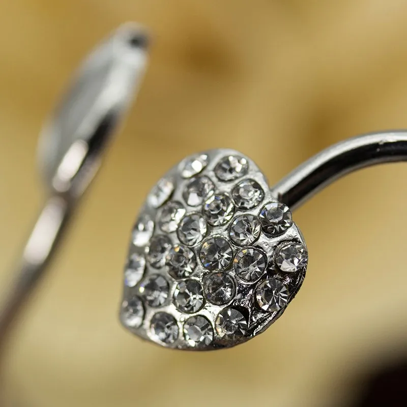 Модные женские серьги с двойными сердца любви браслеты классические открытые