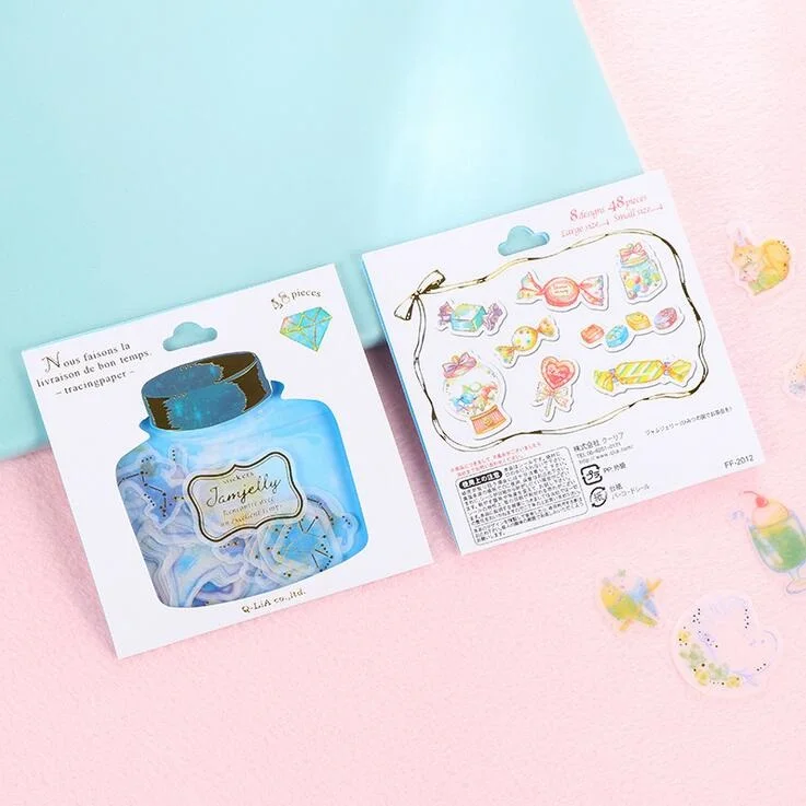 1 упак./лот Kawaii дрейф бутылки серии мини золочение ПВХ стикеров студентов