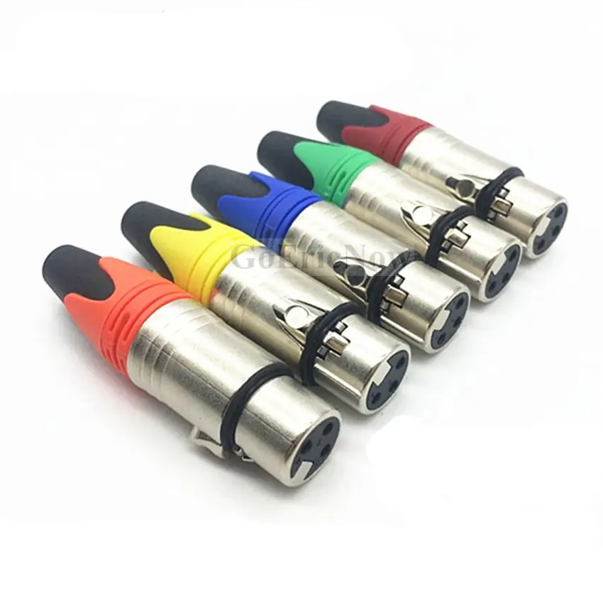 5 комплектов xlr Сделано в Китае разноцветный коннектор аудио разъем для микрофона