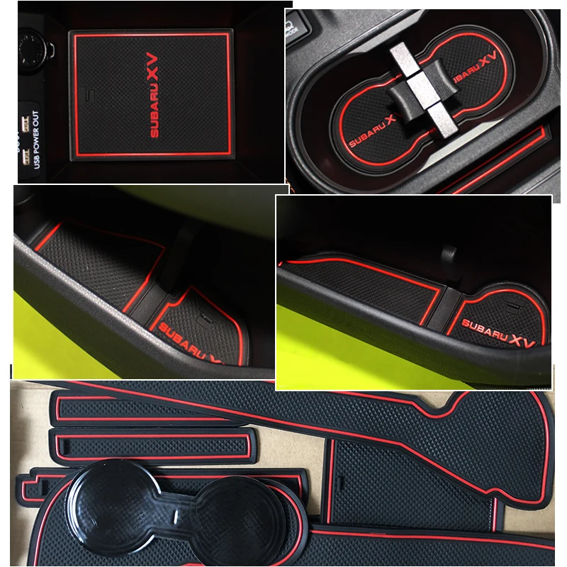 Анти Slip ворота Слот резиновый коврик подстаканники для Subaru XV 2018 2019 2020 Crosstrek WRX STI