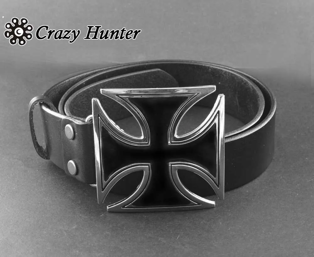 Мужской Железный большой ремень из натуральной воловьей кожи с перекрестной