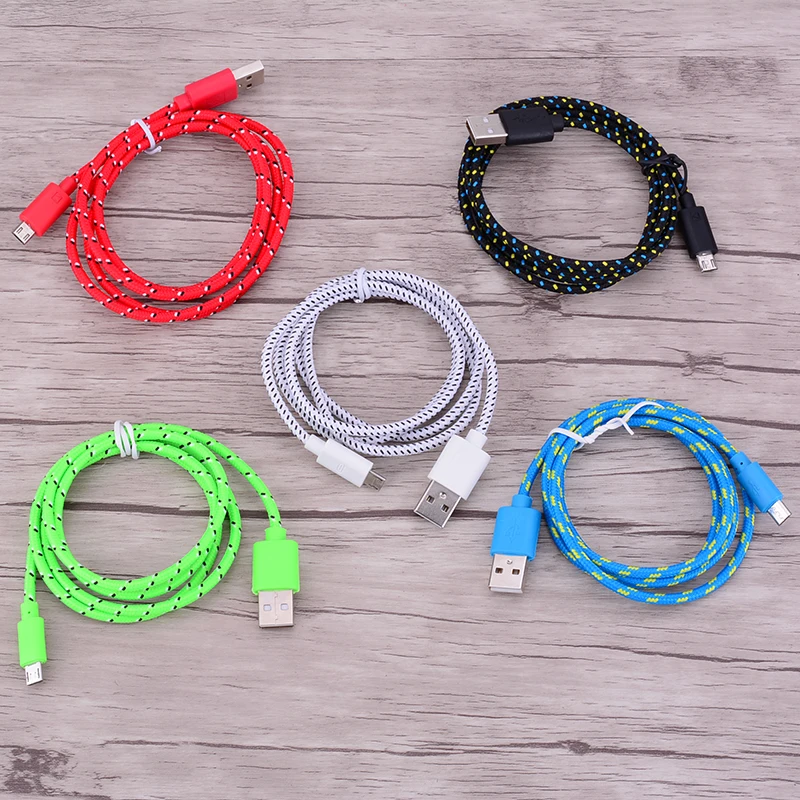 Кабель Micro USB для быстрой зарядки 1 м, 2 м, 3 м, нейлоновый провод для samsung, sony, Xiaomi, huawei, LG, Android, кабель для синхронизации данных и зарядки