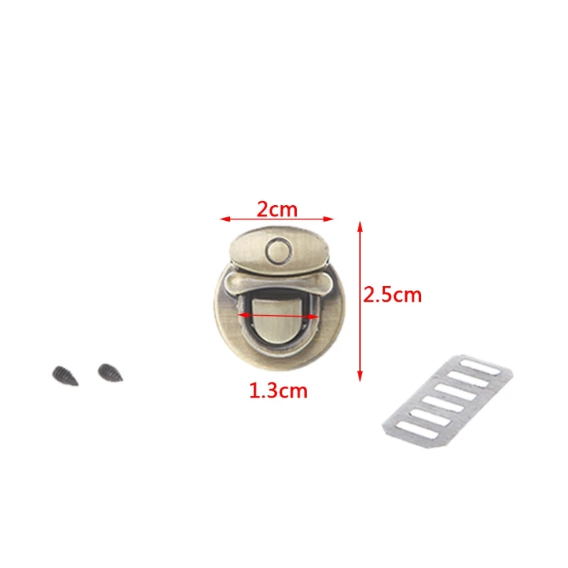 

Metal Round Shape Clasp Turn Lock Twist Lock for DIY Handbag Bag Purse Hardware