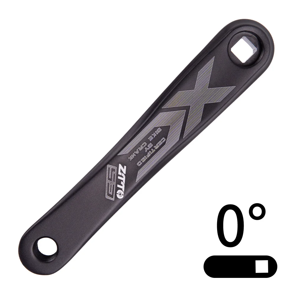 BLACK 0 ZTTO левая сторона MTB велосипедный шатун 170 мм для горной дороги велосипед квадратный конический Нижний кронштейн прочный сплав алюминиевый коленчатый набор - Цвет: BLACK 0