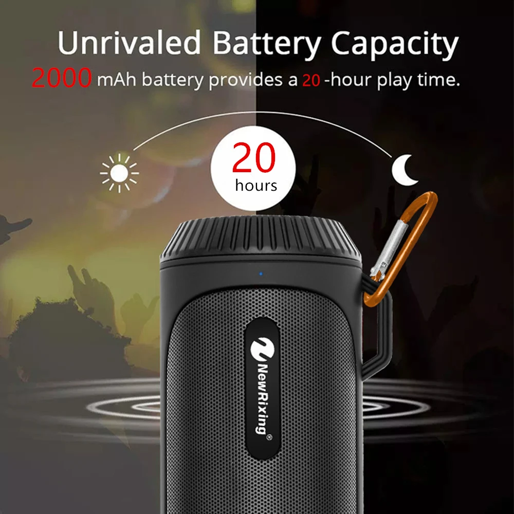 Newrixing мини динамик беспроводной Bluetooth светодиодный фонарик SoundBox Портативный