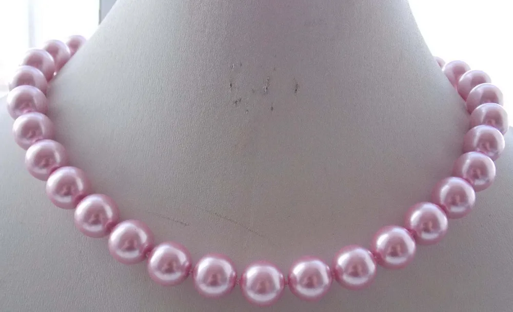 Free Shipping &gt&gtAAA 12mm Pink Purple South Sea Shell Pearl Round Beads Necklace 18'' F-39 | Украшения и аксессуары