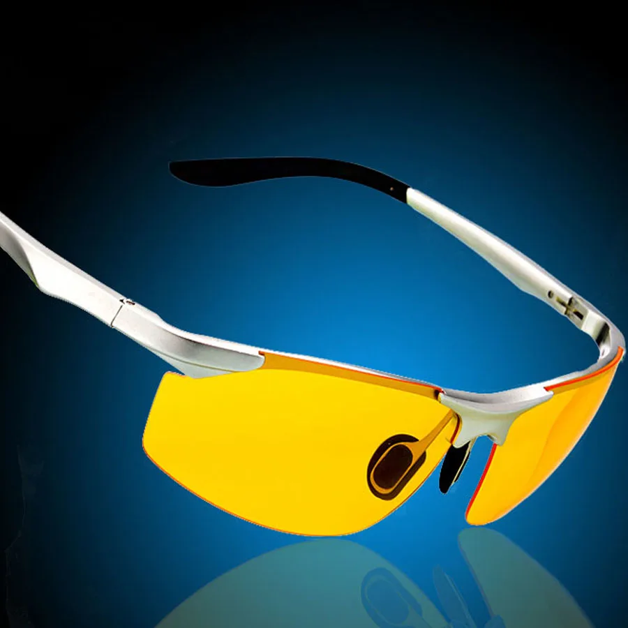 Мужские брендовые поляризованные очки Aoron из алюминиевого магниевого сплава для