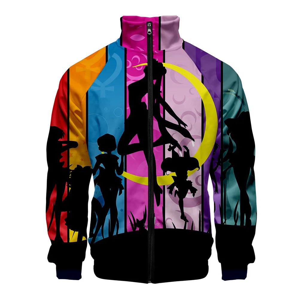 sailor moon 3D Zipper Jackets New Hot Sale Cool Coat Visual Impact Clothe 4XL Plus | Женская одежда