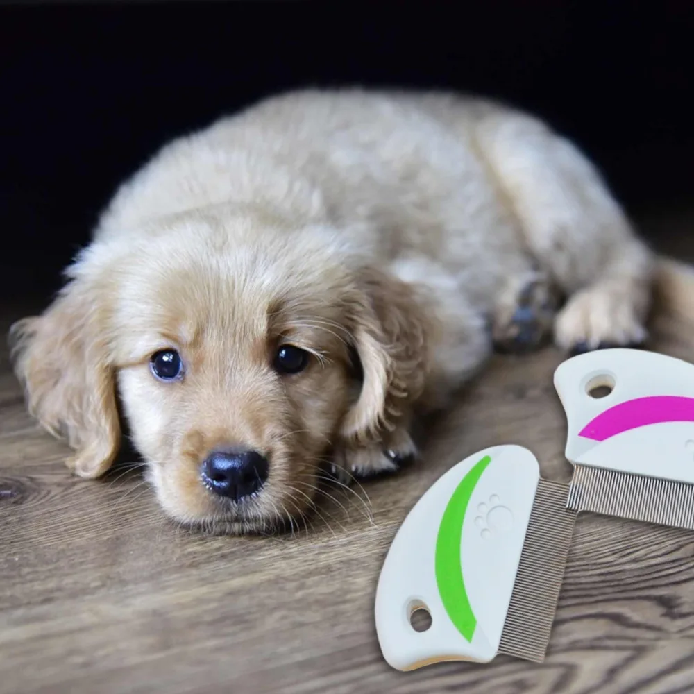 Модная расческа для удаления блох от вшей товары чистки домашних питомцев щетка